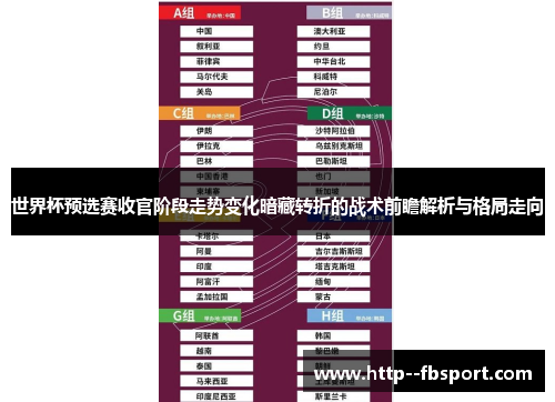 世界杯预选赛收官阶段走势变化暗藏转折的战术前瞻解析与格局走向
